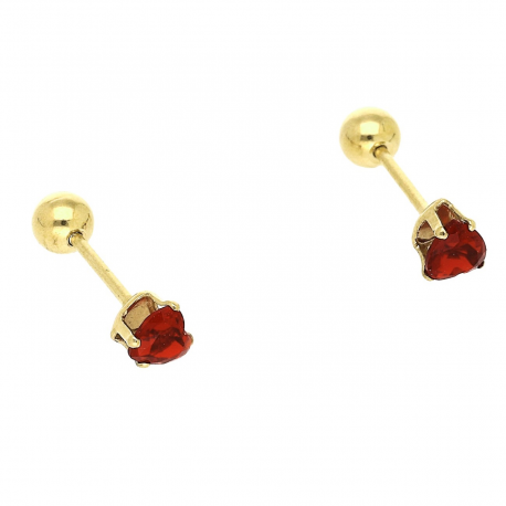 KOLCZYKI POZŁACANE 4/4 MM S. STEEL TTM XUPING 79404