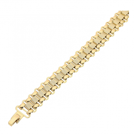 BRANSOLETKA POZŁACANA 19 CM 14 MM SAMO ZŁOTO XUPING 79440