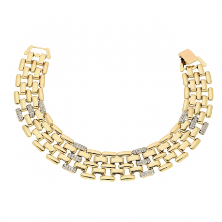 BRANSOLETKA POZŁACANA 20,5 CM 16 MM LUXURY XUPING 79447