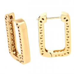 KOLCZYKI POZŁACANE 23/4 MM ZŁOTE ELEGANTKI XUPING 79511