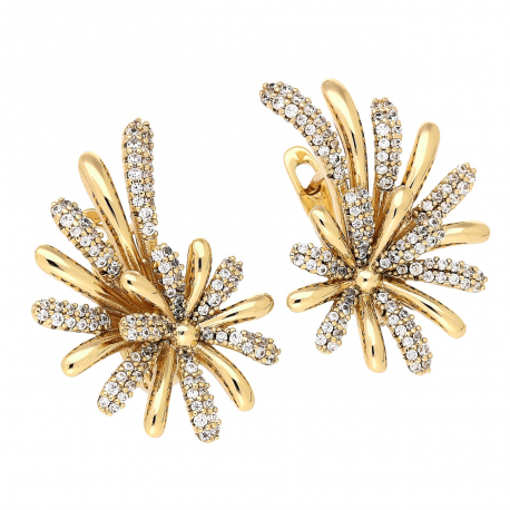 KOLCZYKI POZŁACANE 26/19 MM LUXURY XUPING 79512