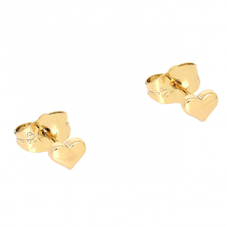 KOLCZYKI POZŁACANE 4/5 MM ZŁOTE SERDUSZKA XUPING 79532