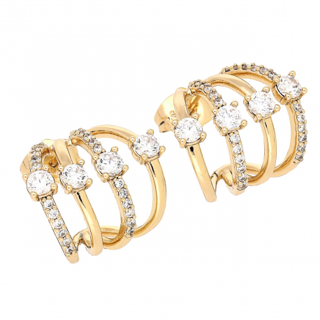 KOLCZYKI POZŁACANE 15/18 MM ELEGANCE XUPING 79538
