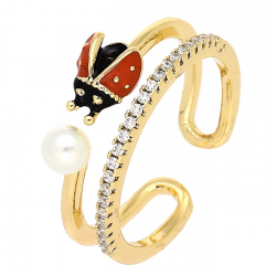 PIERŚCIONEK POZŁACANY 7 MM BEDRONECZKA XUPING 79544