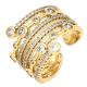 PIERŚCIONEK POZŁACANY 18 MM BRYLANTOWA ELEGANCJA XUPING 79560