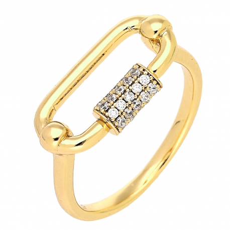 PIERŚCIONEK POZŁACANY 8 MM ELEGANCE XUPING 79563