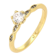 PIERŚCIONEK POZŁACANY 5 MM BRYLANCIK ZARĘCZYNOWY XUPING 79572