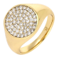 SYGNET POZŁACANY 13 MM BRYLANTOWY KRĄG XUPING 79576