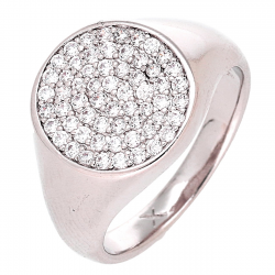 SYGNET PLATYNOWANY 13 MM BRYLANTOWY KRĄG XUPING 79577