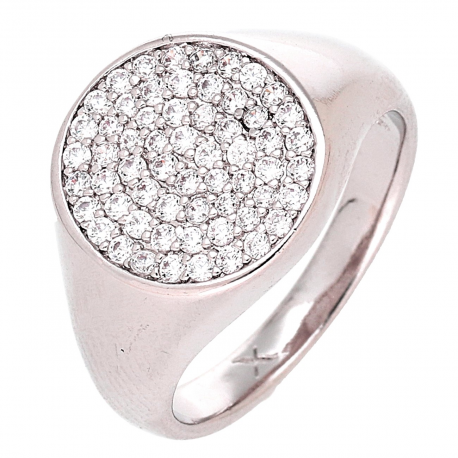 SYGNET PLATYNOWANY 13 MM BRYLANTOWY KRĄG XUPING 79577