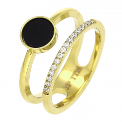 PIERŚCIONEK POZŁACANY 10 MM S. STEEL TTM XUPING 79582