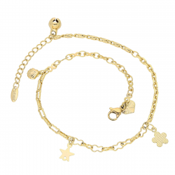 BRANSOLETKA POZŁACANA NA KOSTKĘ NOGI 24+3 CM XUPING 79588