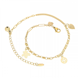 BRANSOLETKA POZŁACANA NA KOSTKĘ NOGI 24+5 CM XUPING 79608