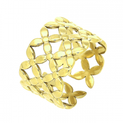 PIERŚCIONEK POZŁACANY 13 MM S. STEEL TTM XUPING 79652