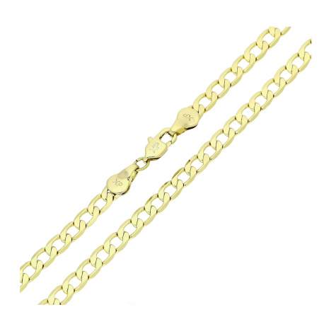 14K ŁAŃCUSZEK POZŁACANY 60 CM 4,3 MM PANCERKA XUPING 79653