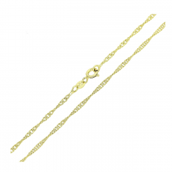 14K ŁAŃCUSZEK POZŁACANY 50 CM 2 MM SINGAPURKA XUPING 79660