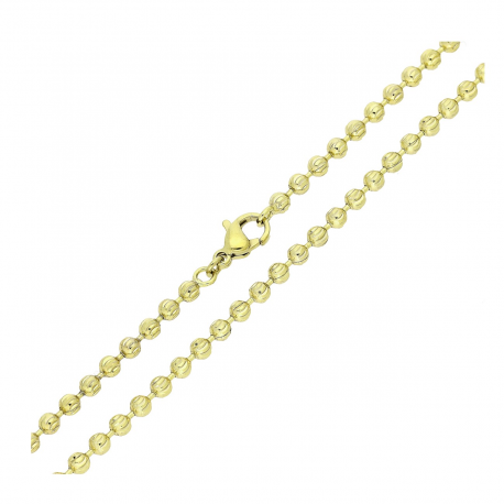 14K ŁAŃCUSZEK POZŁACANY 45 CM 3,1 MM KULKI DIAMENTOWANE XUPING 79663