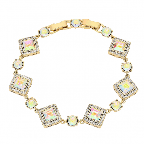 BRANSOLETKA POZŁACANA 18,5-17 CM 14 MM AB CRYSTAL XUPING 79738