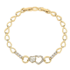 BRANSOLETKA POZŁACANA 19-17 CM 10 MM CRYSTAL XUPING 79743
