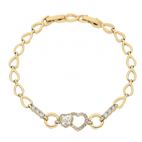 BRANSOLETKA POZŁACANA 19-17 CM 10 MM CRYSTAL XUPING 79743