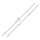 ŁAŃCUSZEK PLATYNOWANY 55 CM 1,2/3 MM OGON WĘŻA KULKI XUPING 79755