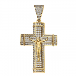 ZAWIESZKA POZŁACANA 53/27 MM BRYLANTOWY KRZYŻ XUPING 79762