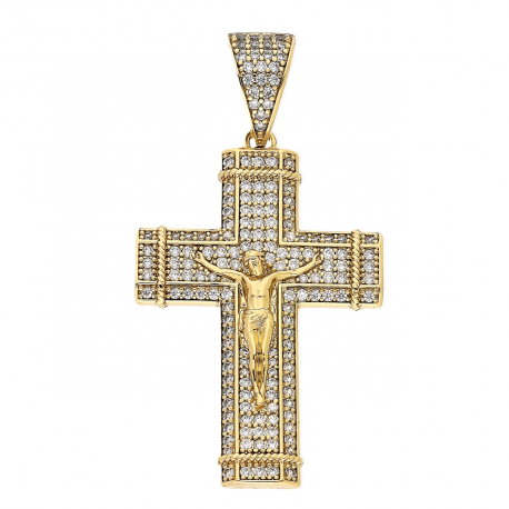 ZAWIESZKA POZŁACANA 53/27 MM BRYLANTOWY KRZYŻ XUPING 79762