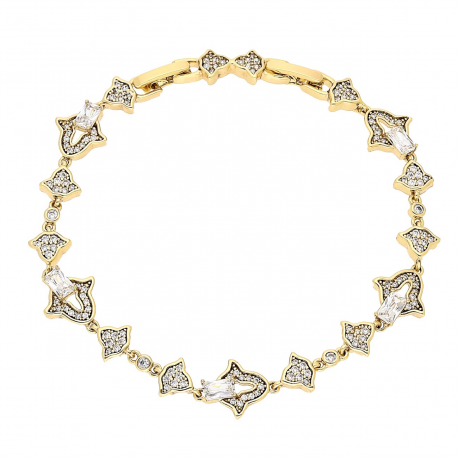 BRANSOLETKA POZŁACANA 19-17 CM 10 MM ELEGANCE XUPING 79789