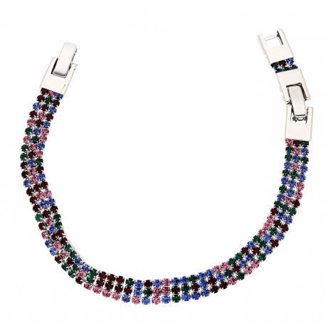 BRANSOLETKA PLATYNOWANA 17 CM 6 MM KOLOROWA XUPING 79807