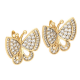 KOLCZYKI POZŁACANE 20/21 MM BRYLANTOWE MOTYLE XUPING 79824