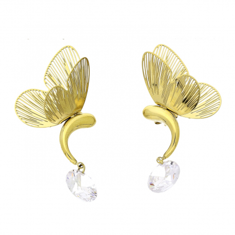 KOLCZYKI POZŁACANE 48/22 MM S. STEEL TTM XUPING 79949