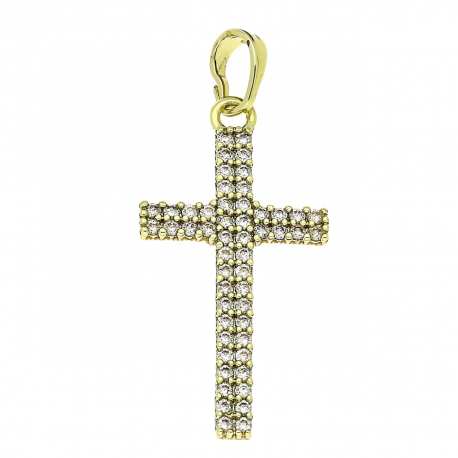 14K ZAWIESZKA POZŁACANA 36/15 MM KRZYŻYK XUPING 79968