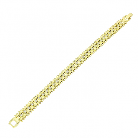 14K BRANSOLETKA POZŁACANA 19,5 CM 11 MM LUXURY XUPING 79996