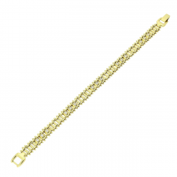 14K BRANSOLETKA POZŁACANA 19 CM 9 MM ELEGANCE XUPING 79999