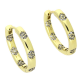 14K KOLCZYKI POZŁACANE 19/3 MM BRYLANTOWE KÓŁKA XUPING 80024