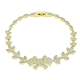 14K BRANSOLETKA POZŁACANA 19,5 CM 15 MM LUXURY XUPING 80004