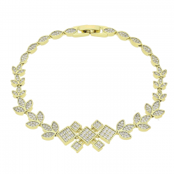 14K BRANSOLETKA POZŁACANA 19,5 CM 15 MM LUXURY XUPING 80004