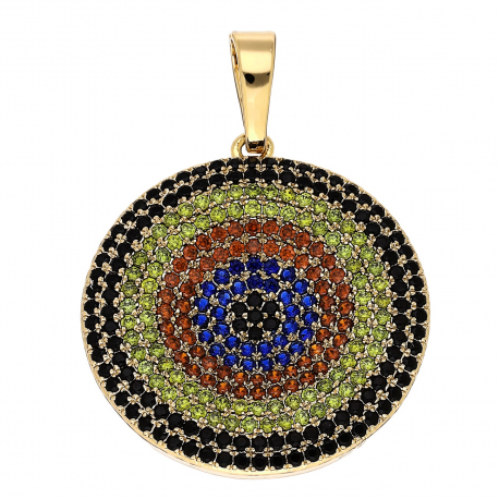 ZAWIESZKA POZŁACANA 36/26 MM KOLOROWA ELEGANCJA XUPING 80108