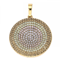 ZAWIESZKA POZŁACANA 36/26 MM KOLOROWA ELEGANCJA XUPING 80111