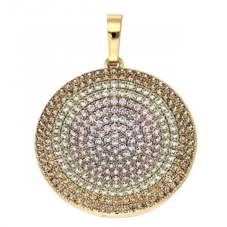 ZAWIESZKA POZŁACANA 36/26 MM KOLOROWA ELEGANCJA XUPING 80111