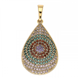 ZAWIESZKA POZŁACANA 35/17 MM KOLOROWA ELEGANCJA XUPING 80114