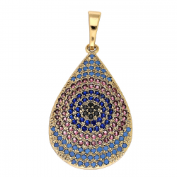 ZAWIESZKA POZŁACANA 35/17 MM KOLOROWA ELEGANCJA XUPING 80115