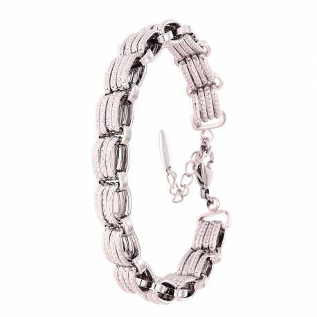 BRANSOLETKA PLATYNOWANA 19+3 CM 11 MM SAMO SREBERKO XUPING 80146