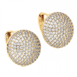 KOLCZYKI POZŁACANE 17/16 MM BRYLANTOWE KRĘGI XUPING 80238