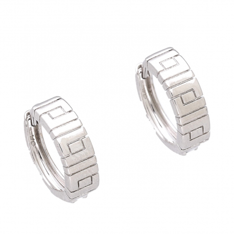 KOLCZYKI PLATYNOWANE 15/5 MM SREBRNE KÓŁKA XUPING 80289