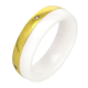 PIERŚCIONEK CERAMICZNY POZŁACANY 6 MM S. STEEL TTM XUPING 80304