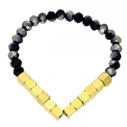 BRANSOLETKA POZŁACANA ELASTIC 5 MM S. STEEL TTM XUPING 80377