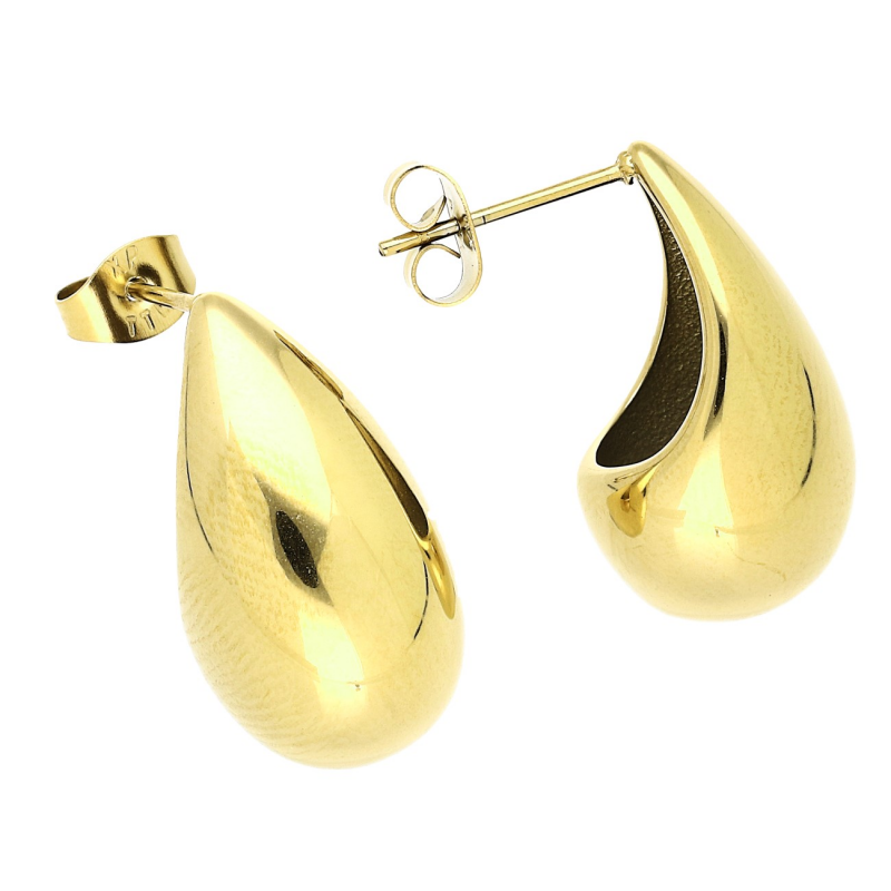 KOLCZYKI POZŁACANE 23/12 MM S. STEEL TTM XUPING 80415 - Xuping Jewelry