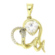 14K ZAWIESZKA POZŁACANA 35/23 MM ŻMIJA CZARNE OCZY XUPING 80466