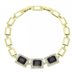 14K BRANSOLETKA POZŁACANA 19-17 CM 10 MM ELEGANCE XUPING 80491